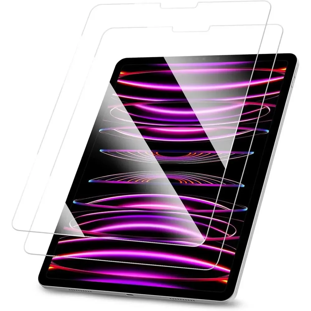 2-Pack Tempered Glass Screen Protector for iPad Pro 12.9 2018 to 2022